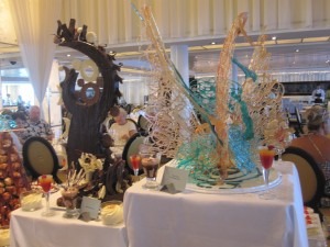 Just some of the art at the Galley Lunch aboard Seabourn Quest