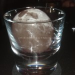 Inside the ball of ice is a drink. (Note the slingshot on the side)