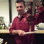 Just one of the many choices at Steak Brasil, all served with a smile.