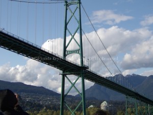 Cruising under the Lion's Gate bridge, with only few feet to spare.