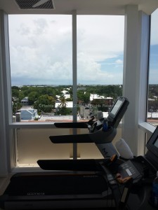 Even the view from the treadmill is amazing.