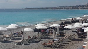 The beautiful beaches of Nice.