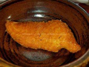 Salmon fish and chips... delish!
