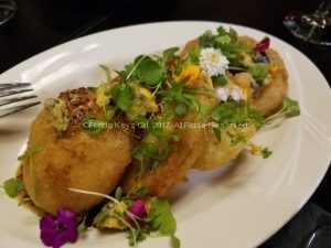 American English Kitchen and Bar - Fried, pickled green tomatoes